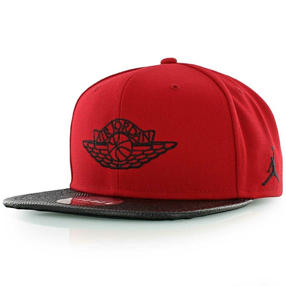 jordan cap red black